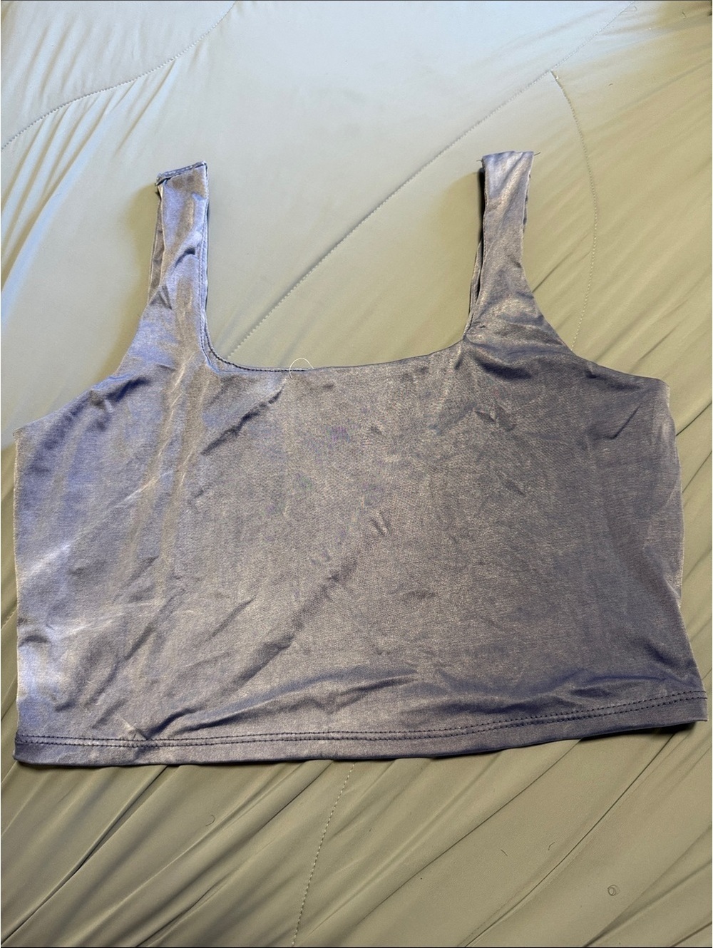 Garage Lavender Shimmer Crop Top